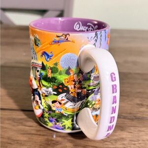 Disney coffe MUG Mickey disneyland grandma 3 D relief 14 oz
